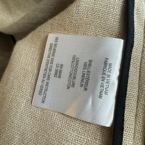 Theory Women's Katara Linen Vest Belted Sleeveless Flax Safari Natural Women's L - Picture 13 of 14